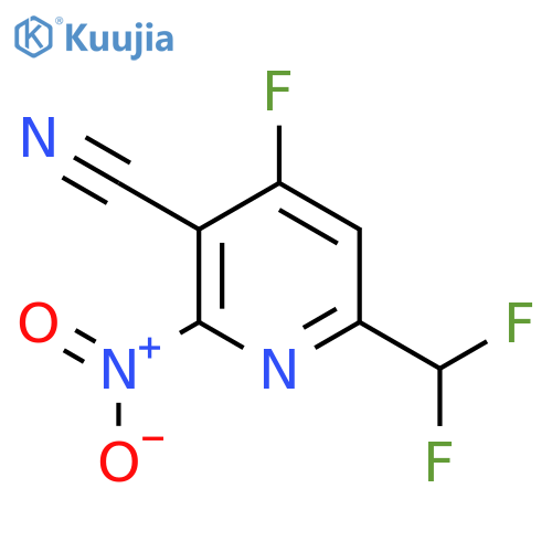 3-Cyano-6-(difluoromethyl)-4-fluoro-2-nitropyridine structure