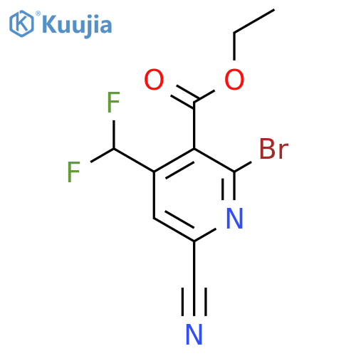 Ethyl 2-bromo-6-cyano-4-(difluoromethyl)pyridine-3-carboxylate structure