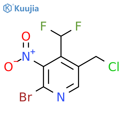 2-Bromo-5-(chloromethyl)-4-(difluoromethyl)-3-nitropyridine structure