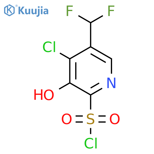 4-Chloro-5-(difluoromethyl)-3-hydroxypyridine-2-sulfonyl chloride structure