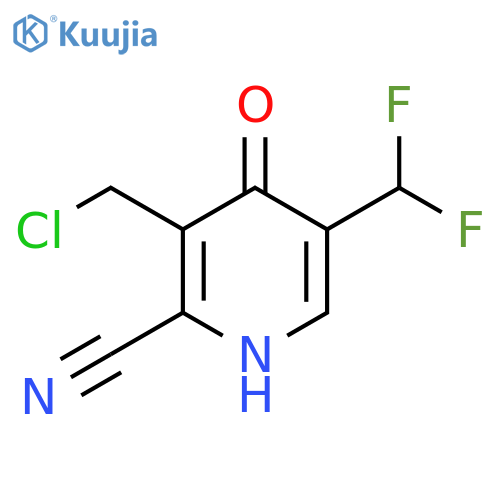 3-(Chloromethyl)-2-cyano-5-(difluoromethyl)-4-hydroxypyridine structure
