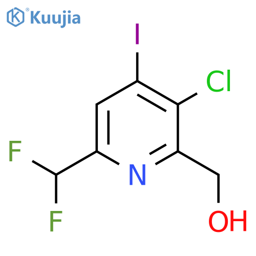 3-Chloro-6-(difluoromethyl)-4-iodopyridine-2-methanol structure