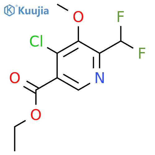 Ethyl 4-chloro-2-(difluoromethyl)-3-methoxypyridine-5-carboxylate structure