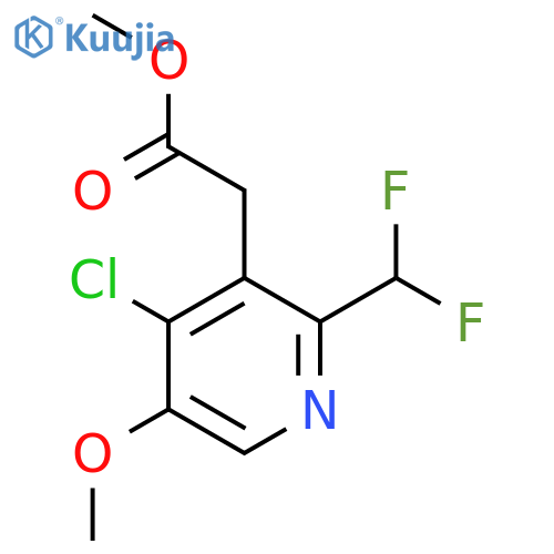 Methyl 4-chloro-2-(difluoromethyl)-5-methoxypyridine-3-acetate structure