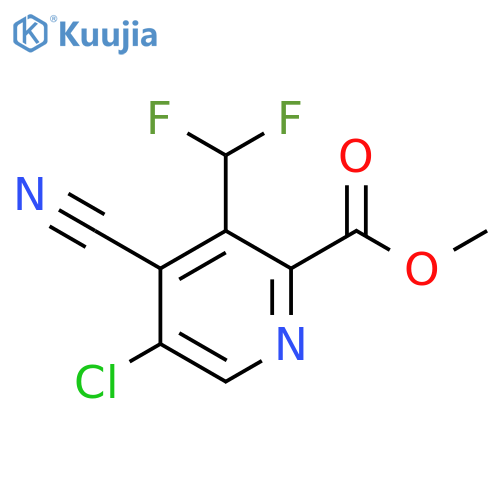 Methyl 5-chloro-4-cyano-3-(difluoromethyl)pyridine-2-carboxylate structure