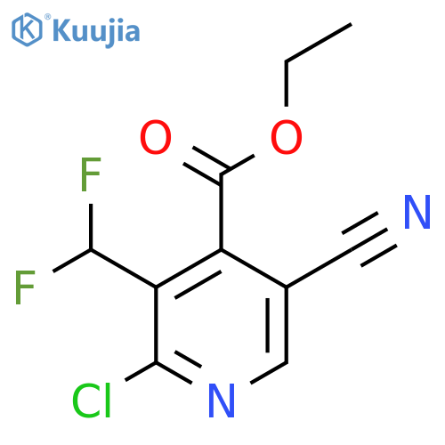 Ethyl 2-chloro-5-cyano-3-(difluoromethyl)pyridine-4-carboxylate structure