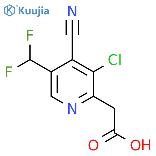 3-Chloro-4-cyano-5-(difluoromethyl)pyridine-2-acetic acid structure