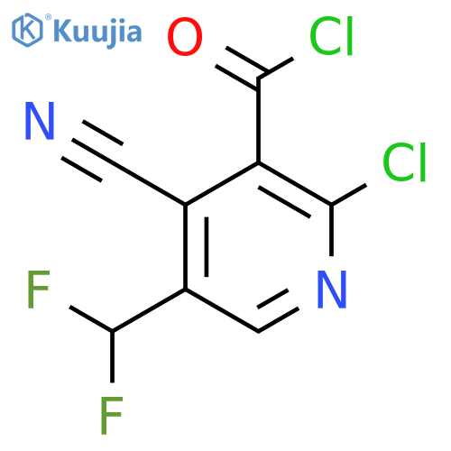2-Chloro-4-cyano-5-(difluoromethyl)pyridine-3-carbonyl chloride structure