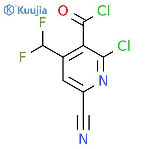 2-Chloro-6-cyano-4-(difluoromethyl)pyridine-3-carbonyl chloride structure