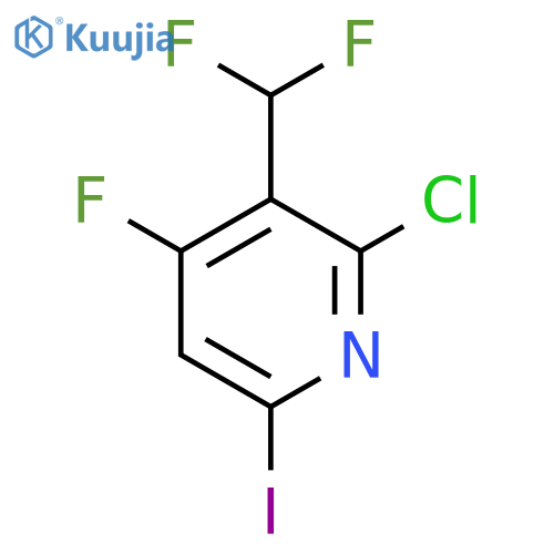2-Chloro-3-(difluoromethyl)-4-fluoro-6-iodopyridine structure