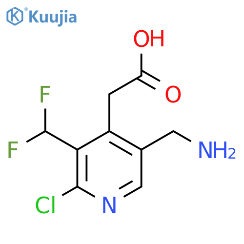 5-(Aminomethyl)-2-chloro-3-(difluoromethyl)pyridine-4-acetic acid structure