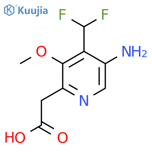 5-Amino-4-(difluoromethyl)-3-methoxypyridine-2-acetic acid structure