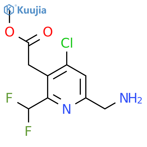 Methyl 6-(aminomethyl)-4-chloro-2-(difluoromethyl)pyridine-3-acetate structure