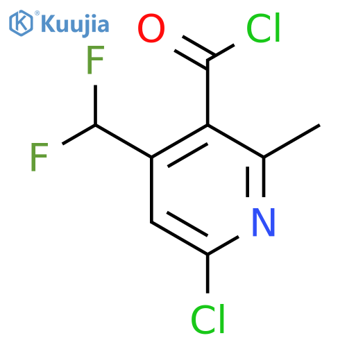 6-Chloro-4-(difluoromethyl)-2-methylpyridine-3-carbonyl chloride structure