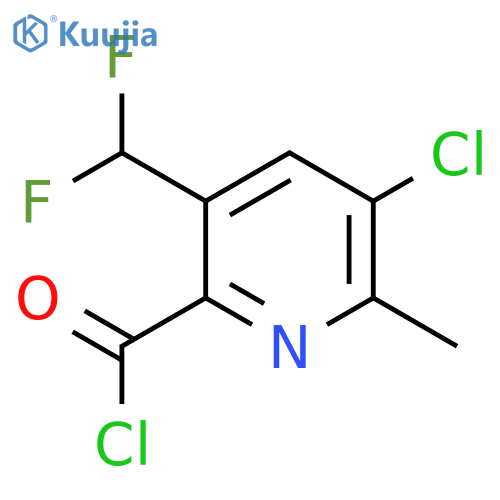 3-Chloro-5-(difluoromethyl)-2-methylpyridine-6-carbonyl chloride structure