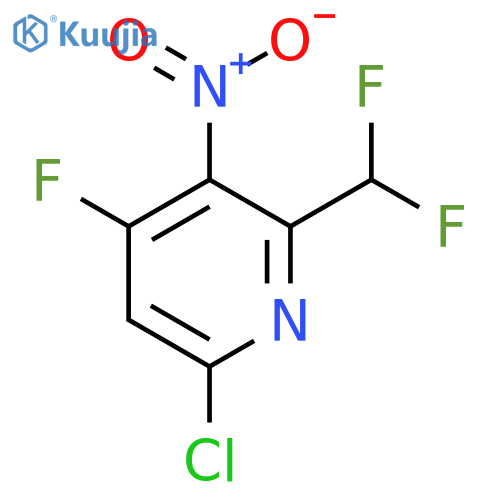 6-Chloro-2-(difluoromethyl)-4-fluoro-3-nitropyridine structure