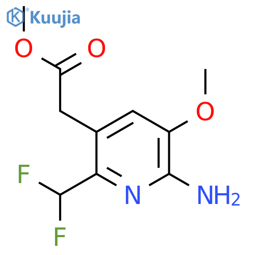 Methyl 2-amino-6-(difluoromethyl)-3-methoxypyridine-5-acetate structure