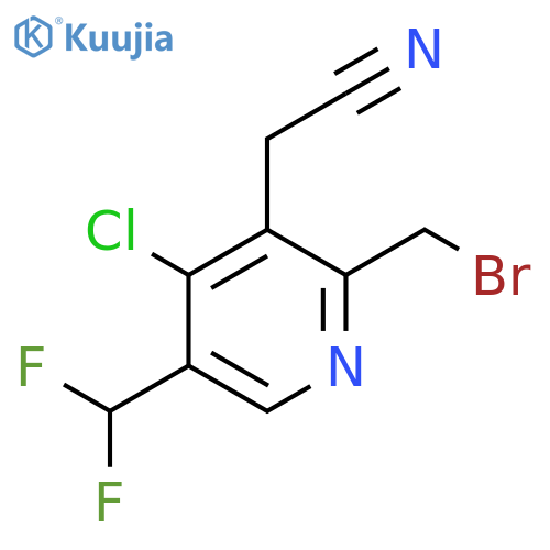2-(Bromomethyl)-4-chloro-5-(difluoromethyl)pyridine-3-acetonitrile structure