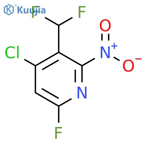 4-Chloro-3-(difluoromethyl)-6-fluoro-2-nitropyridine structure