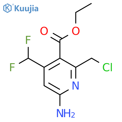 Ethyl 6-amino-2-(chloromethyl)-4-(difluoromethyl)pyridine-3-carboxylate structure