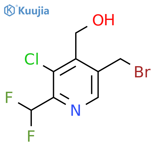 5-(Bromomethyl)-3-chloro-2-(difluoromethyl)pyridine-4-methanol structure