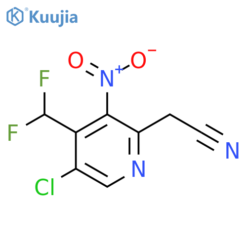 5-Chloro-4-(difluoromethyl)-3-nitropyridine-2-acetonitrile structure