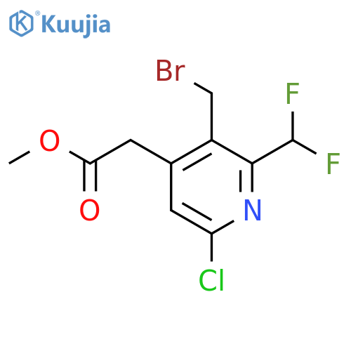 Methyl 3-(bromomethyl)-6-chloro-2-(difluoromethyl)pyridine-4-acetate structure