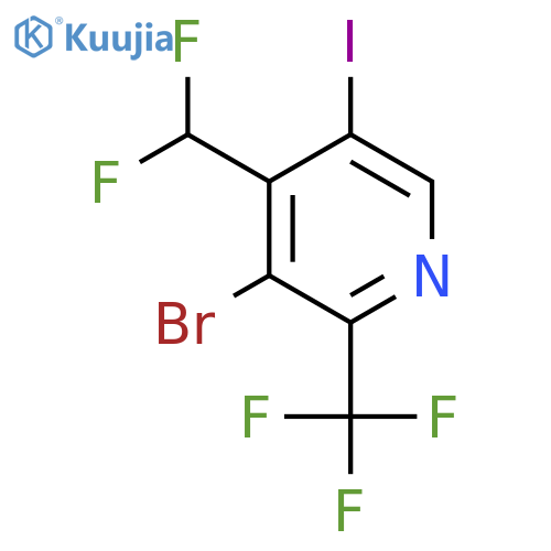3-Bromo-4-(difluoromethyl)-5-iodo-2-(trifluoromethyl)pyridine structure