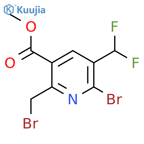 Methyl 2-bromo-6-(bromomethyl)-3-(difluoromethyl)pyridine-5-carboxylate structure
