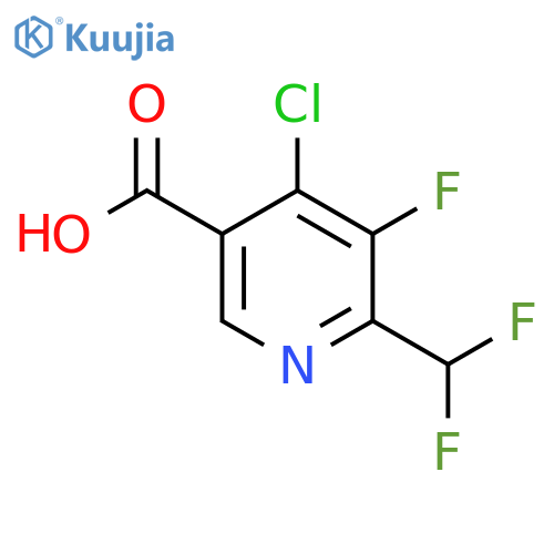 4-Chloro-2-(difluoromethyl)-3-fluoropyridine-5-carboxylic acid structure