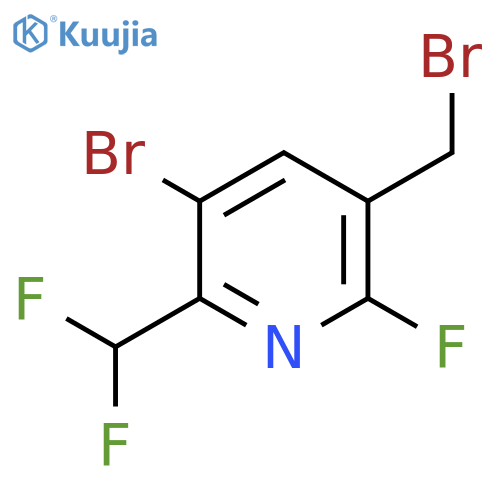 3-Bromo-5-(bromomethyl)-2-(difluoromethyl)-6-fluoropyridine structure