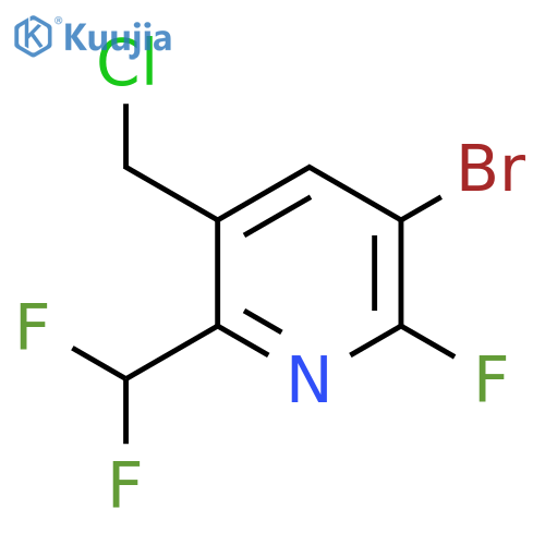 3-Bromo-5-(chloromethyl)-6-(difluoromethyl)-2-fluoropyridine structure