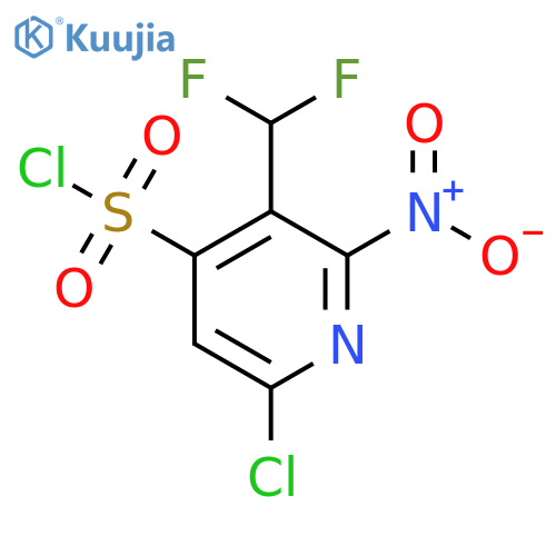 6-Chloro-3-(difluoromethyl)-2-nitropyridine-4-sulfonyl chloride structure