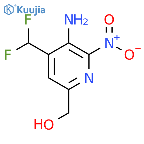 3-Amino-4-(difluoromethyl)-2-nitropyridine-6-methanol structure