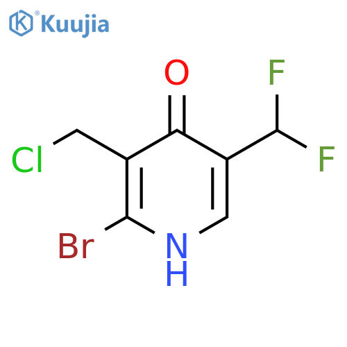 2-Bromo-3-(chloromethyl)-5-(difluoromethyl)-4-hydroxypyridine structure