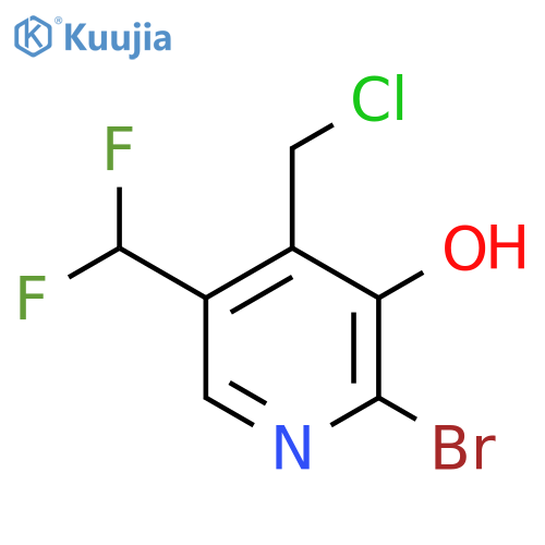 2-Bromo-4-(chloromethyl)-5-(difluoromethyl)-3-hydroxypyridine structure