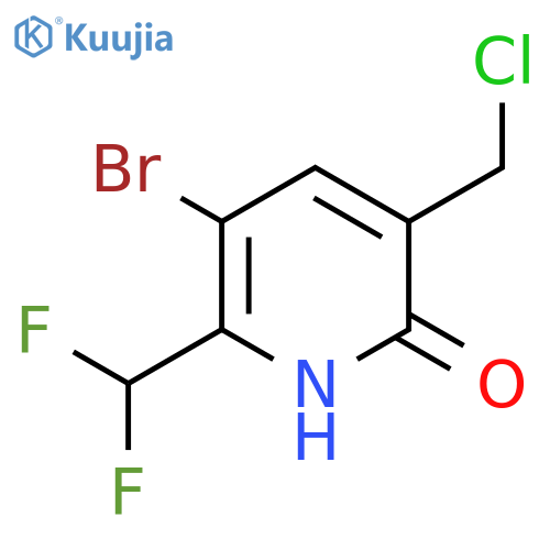 3-Bromo-5-(chloromethyl)-2-(difluoromethyl)-6-hydroxypyridine structure