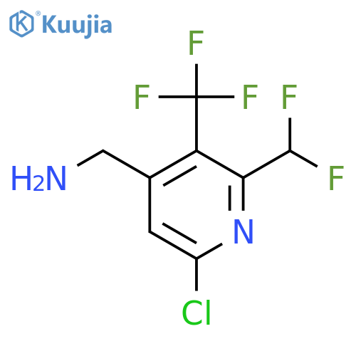 4-(Aminomethyl)-6-chloro-2-(difluoromethyl)-3-(trifluoromethyl)pyridine structure