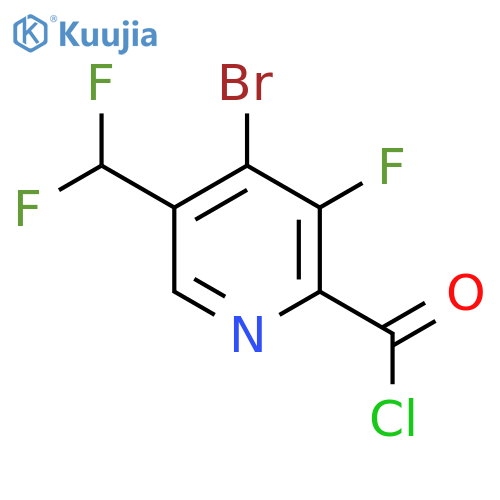 4-Bromo-5-(difluoromethyl)-3-fluoropyridine-2-carbonyl chloride structure