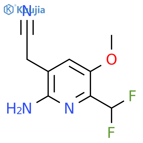 2-Amino-6-(difluoromethyl)-5-methoxypyridine-3-acetonitrile structure