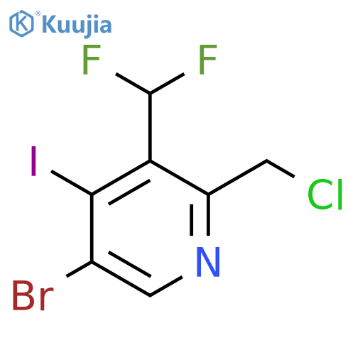 5-Bromo-2-(chloromethyl)-3-(difluoromethyl)-4-iodopyridine structure