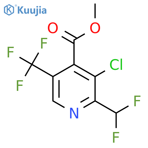 Methyl 3-chloro-2-(difluoromethyl)-5-(trifluoromethyl)pyridine-4-carboxylate structure