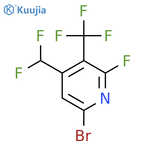 6-Bromo-4-(difluoromethyl)-2-fluoro-3-(trifluoromethyl)pyridine structure