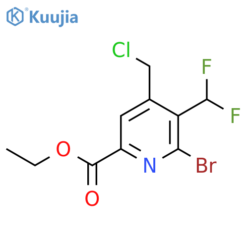 Ethyl 2-bromo-4-(chloromethyl)-3-(difluoromethyl)pyridine-6-carboxylate structure
