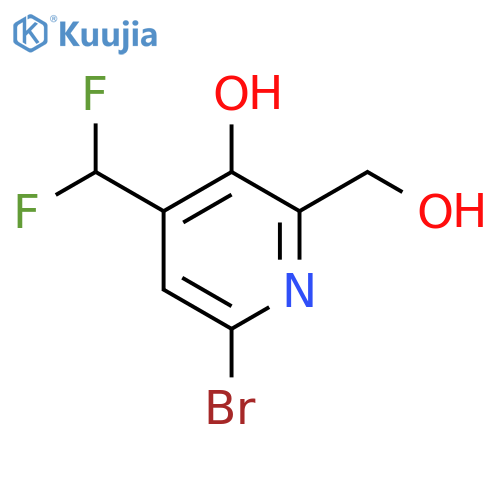 6-Bromo-4-(difluoromethyl)-3-hydroxypyridine-2-methanol structure