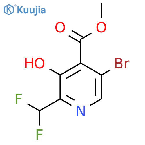 Methyl 5-bromo-2-(difluoromethyl)-3-hydroxypyridine-4-carboxylate structure