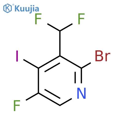 2-Bromo-3-(difluoromethyl)-5-fluoro-4-iodopyridine structure