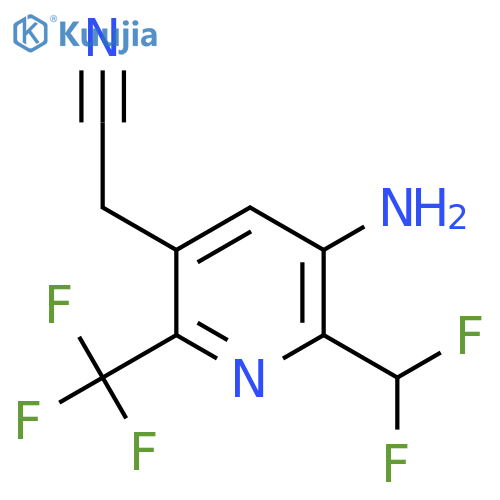 3-Amino-2-(difluoromethyl)-6-(trifluoromethyl)pyridine-5-acetonitrile structure