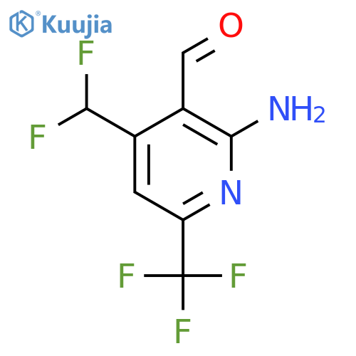 2-Amino-4-(difluoromethyl)-6-(trifluoromethyl)pyridine-3-carboxaldehyde structure