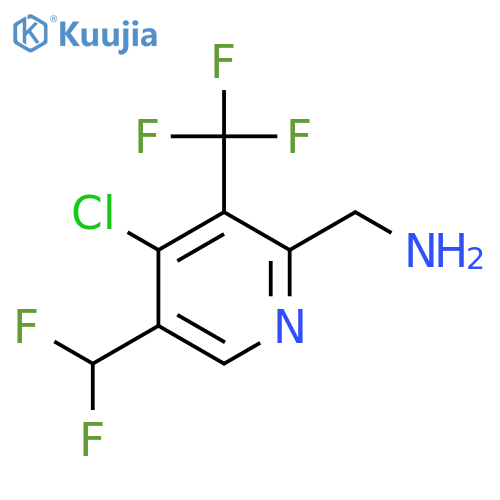 2-(Aminomethyl)-4-chloro-5-(difluoromethyl)-3-(trifluoromethyl)pyridine structure